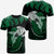 Hawaii Polynesian Aumakua Hammerhead Shark T Shirt Cloud Style Green Unisex Green - Polynesian Pride