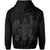 Polynesian Kakau Turtle Ohana Map of Hawaii Zip Hoodie Grey - Polynesian Pride