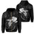 Hawaii Polynesian Aumakua Hammerhead Shark Hoodie Zip Cloud Style Grey Unisex Grey - Polynesian Pride