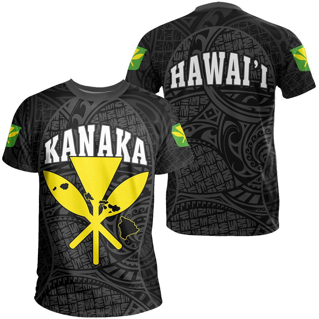 Hawaii Kanaka Map Polynesian T Shirt Grey Gel Style Unisex Grey - Polynesian Pride