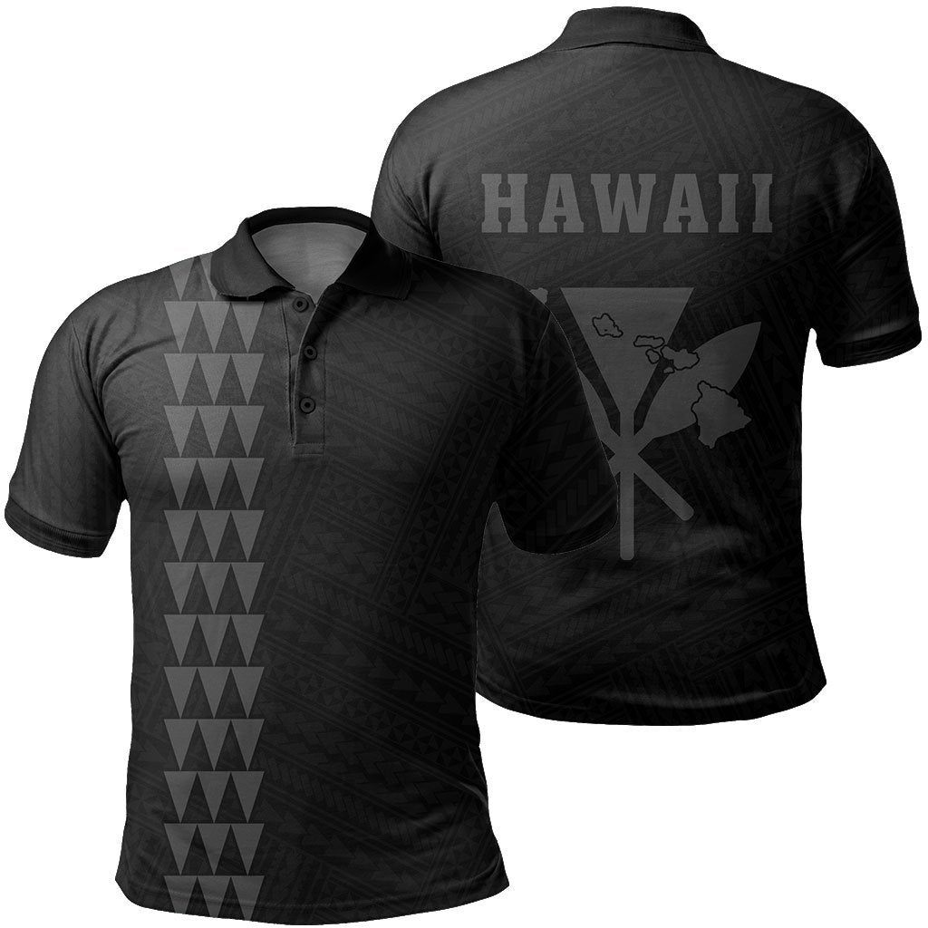 Hawaii Kanaka Map Polo Shirt Grey Unisex Grey - Polynesian Pride