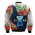 (Custom Personalised) Guam Liberation Day Bomber Jacket Latte Stone Hibiscus Painting LT9 - Polynesian Pride