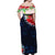 Guam Liberation Day Women Off Shoulder Long Dress Latte Stone Hibiscus Painting LT9 - Polynesian Pride