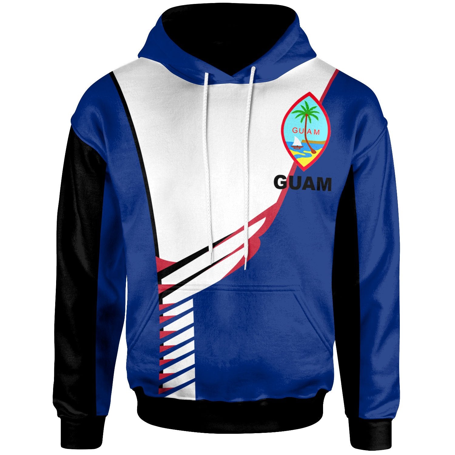 Guam Hoodie Athletes Style Unisex Blue - Polynesian Pride