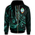 Guam Zip Hoodie The Flow of The Ocean Unisex Green - Polynesian Pride