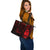 Guam Leather Tote - Red Color Cross Style - Polynesian Pride