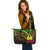 Guam Leather Tote - Reggae Color Cross Style - Polynesian Pride