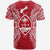 Guam T Shirt Guam Coat of Arms Map Polynesian Tattoo Red White - Polynesian Pride