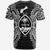 Guam T Shirt Guam Coat of Arms Map Polynesian Tattoo White Black - Polynesian Pride