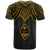 Guam Custom T Shirt Polynesian Armor Style Gold - Polynesian Pride