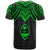 Guam Custom T Shirt Polynesian Armor Style Green - Polynesian Pride