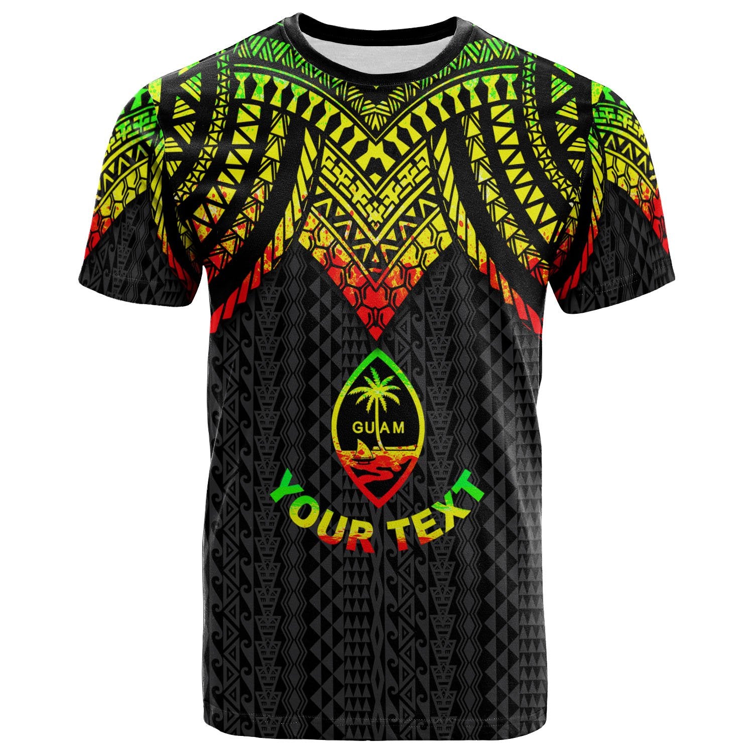 Guam Custom T Shirt Polynesian Armor Style Reagge Unisex Reagge - Polynesian Pride