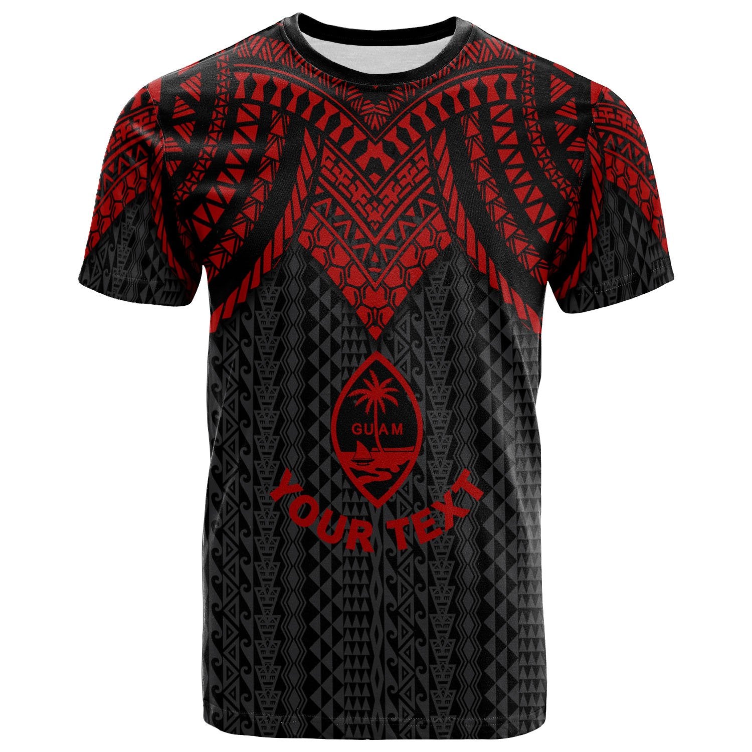 Guam Custom T Shirt Polynesian Armor Style Red Unisex Red - Polynesian Pride