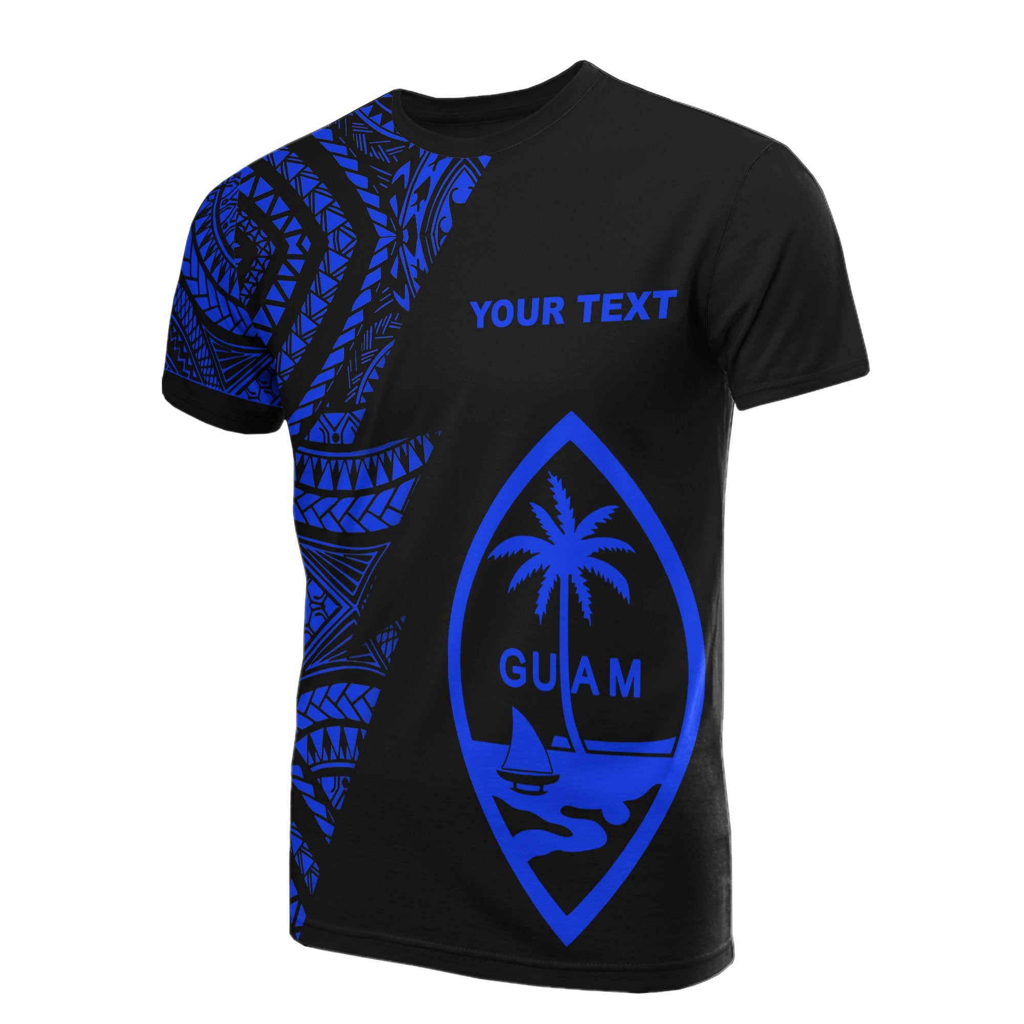 Guam Custom T Shirt Micronesian Pattern Blue Style Unisex Blue - Polynesian Pride