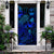 Guam Door Cover Turtle Hibiscus Blue Blue - Polynesian Pride