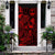 Guam Door Cover Turtle Hibiscus Red Red - Polynesian Pride