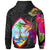 Guam Hoodie Hibiscus Polynesian Pattern - Polynesian Pride