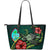 Guam Polynesian Leather Tote Bag - Green Turtle Hibiscus Green - Polynesian Pride