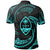 Guam Polynesian Custom Polo Shirt Neon Blue Tribal Wave - Polynesian Pride