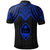 Guam Custom Polo Shirt Polynesian Armor Style Blue - Polynesian Pride