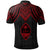 Guam Polo Shirt Polynesian Armor Style Red - Polynesian Pride