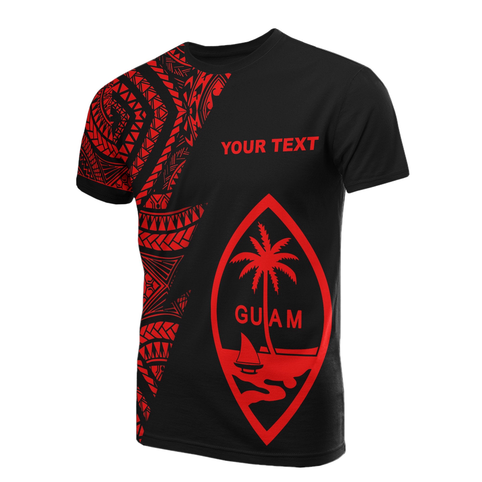 Guam Custom T Shirt Micronesian Pattern Red Style Unisex Red - Polynesian Pride