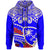 Guam Zip up Hoodie Polynesian Pattern Vintage Style Blue Color Unisex Blue - Polynesian Pride