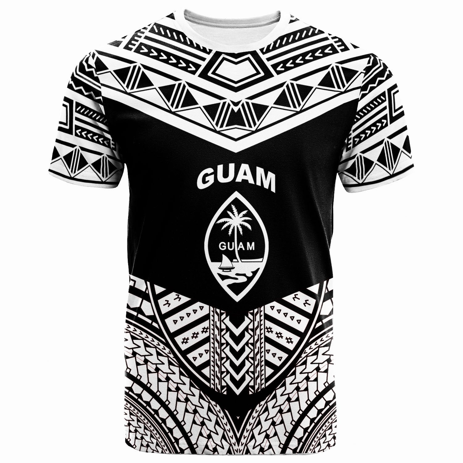 GuamT Shirt Tribal Pattern Cool Style White Color Unisex White - Polynesian Pride