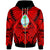 Guam Zip Hoodie Classic Vignette Style Unisex Red - Polynesian Pride