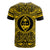 Guam T Shirt Guam Coat of Arms Polynesian Gold Black - Polynesian Pride