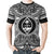 Guam T Shirt Guam Coat of Arms Polynesian White Black - Polynesian Pride