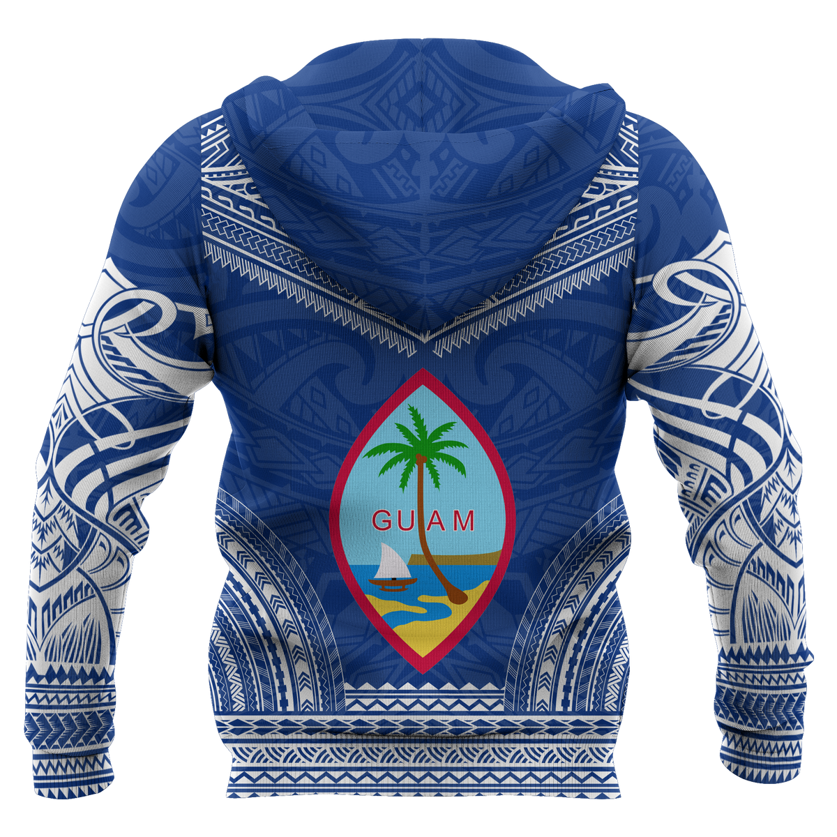 Guam Polynesian Chief Hoodie Blue Version - Polynesian Pride