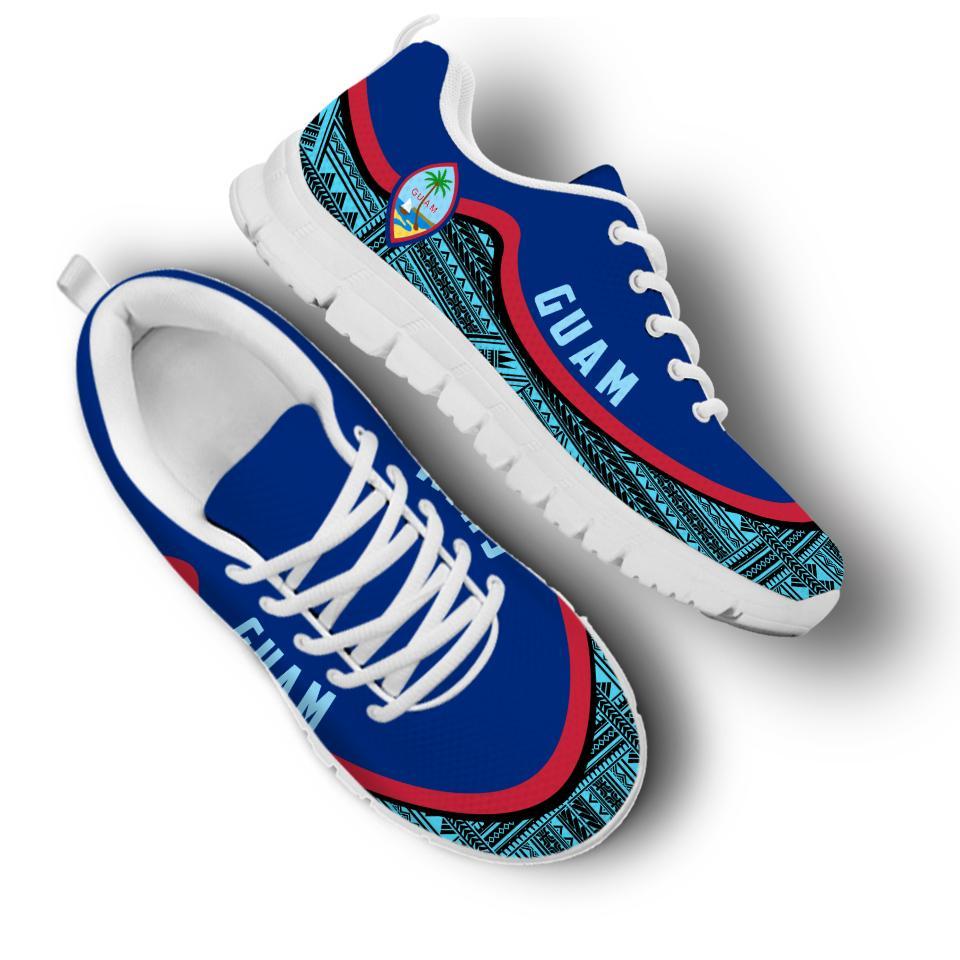 Guam Wave Sneakers - Polynesian Pattern Blue Color - Polynesian Pride