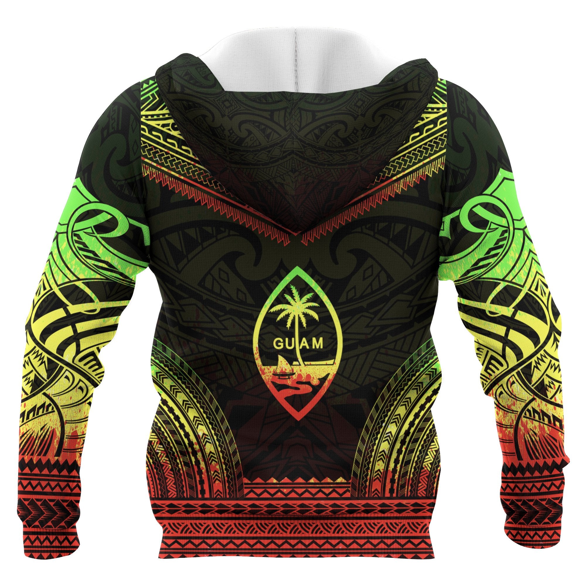 Guam Polynesian Chief Custom Hoodie Reggae Version Unisex Reggae - Polynesian Pride