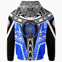 Guam Hoodie Its In My DNA White Blue Color - Polynesian Pride