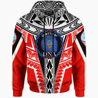 Guam Hoodie Its In My DNA White Red Color Unisex Red - Polynesian Pride