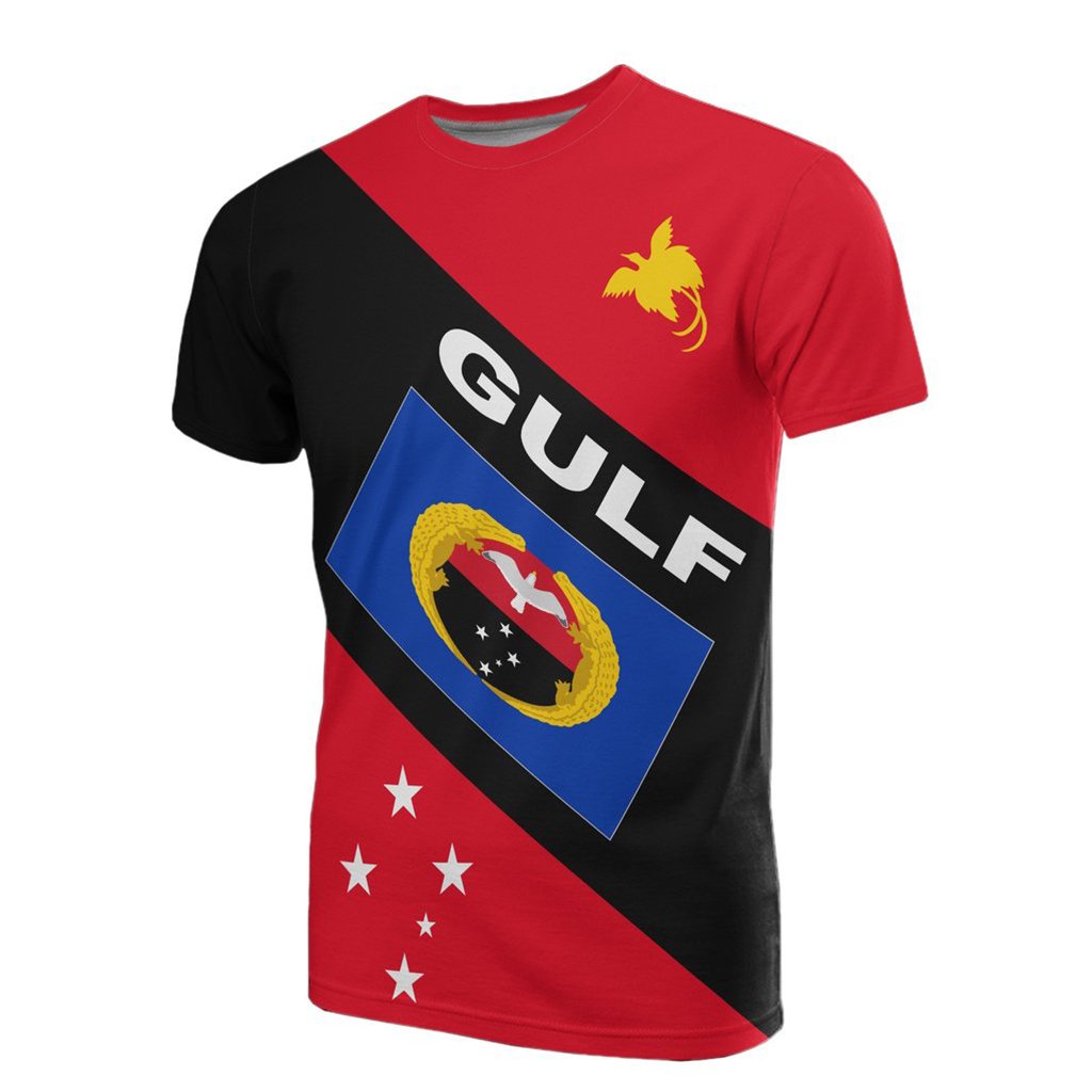 Papua New Guinea T Shirt PNG Flag Gulf Province Flag Unisex Red - Polynesian Pride