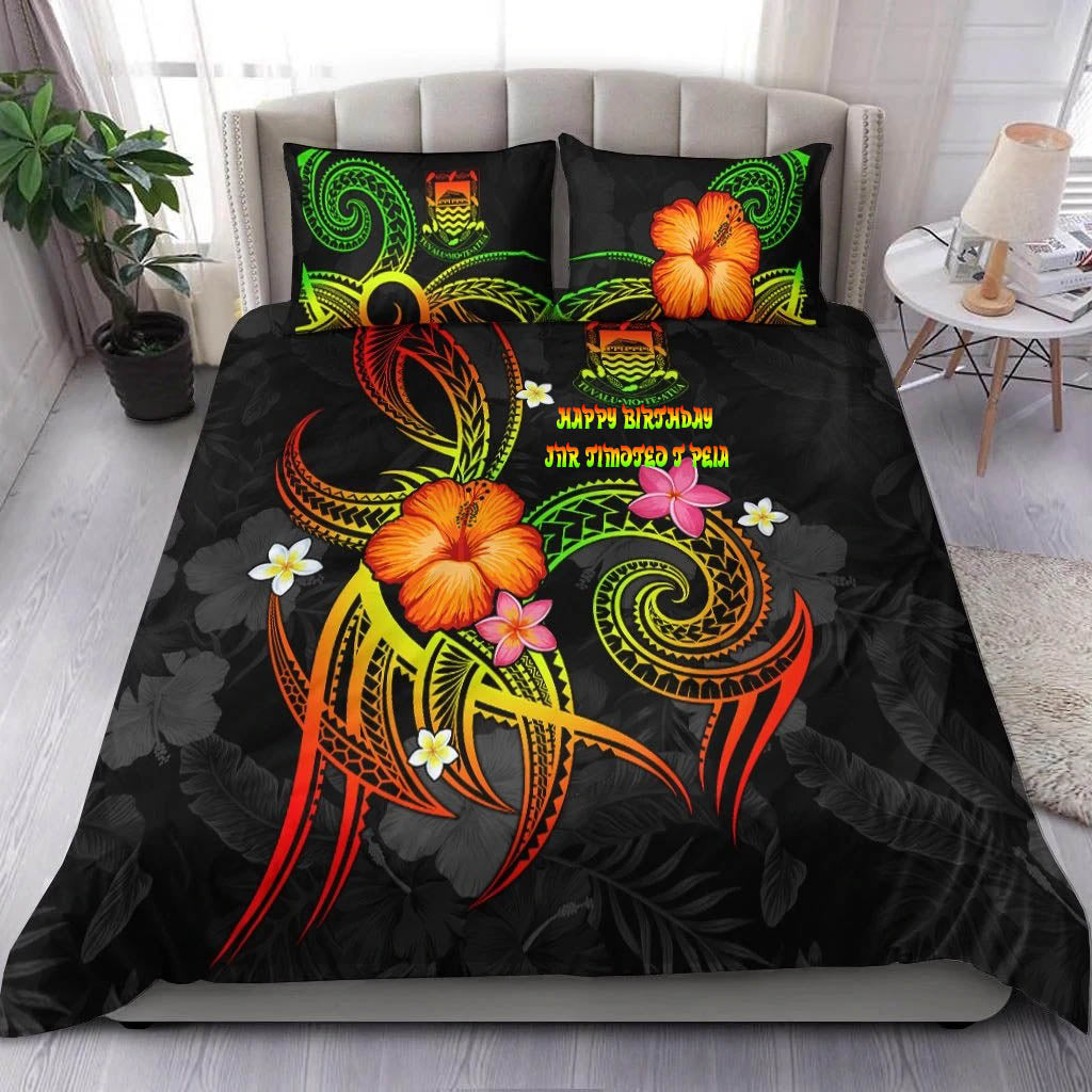 (HAPPY BIRTHDAY JNR TIMOTEO T PEIA) Tuvalu Polynesian Bedding Set - Legend of Tuvalu (Reggae) Reggae - Polynesian Pride