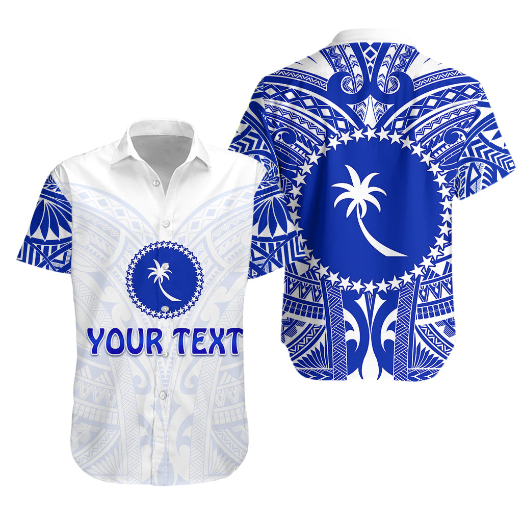 (Custom Personalised) Chuuk Hawaiian Shirt Micronesia Simple Pattern White LT13 Unisex White - Polynesian Pride