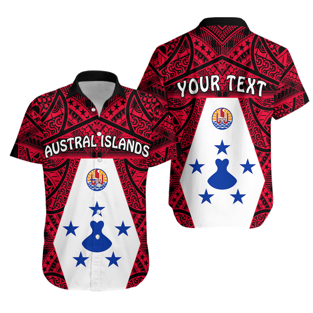 (Custom Personalised) Austral Islands Hawaiian Shirt Polynesian Pattern French Polynesia LT13 Unisex Red - Polynesian Pride