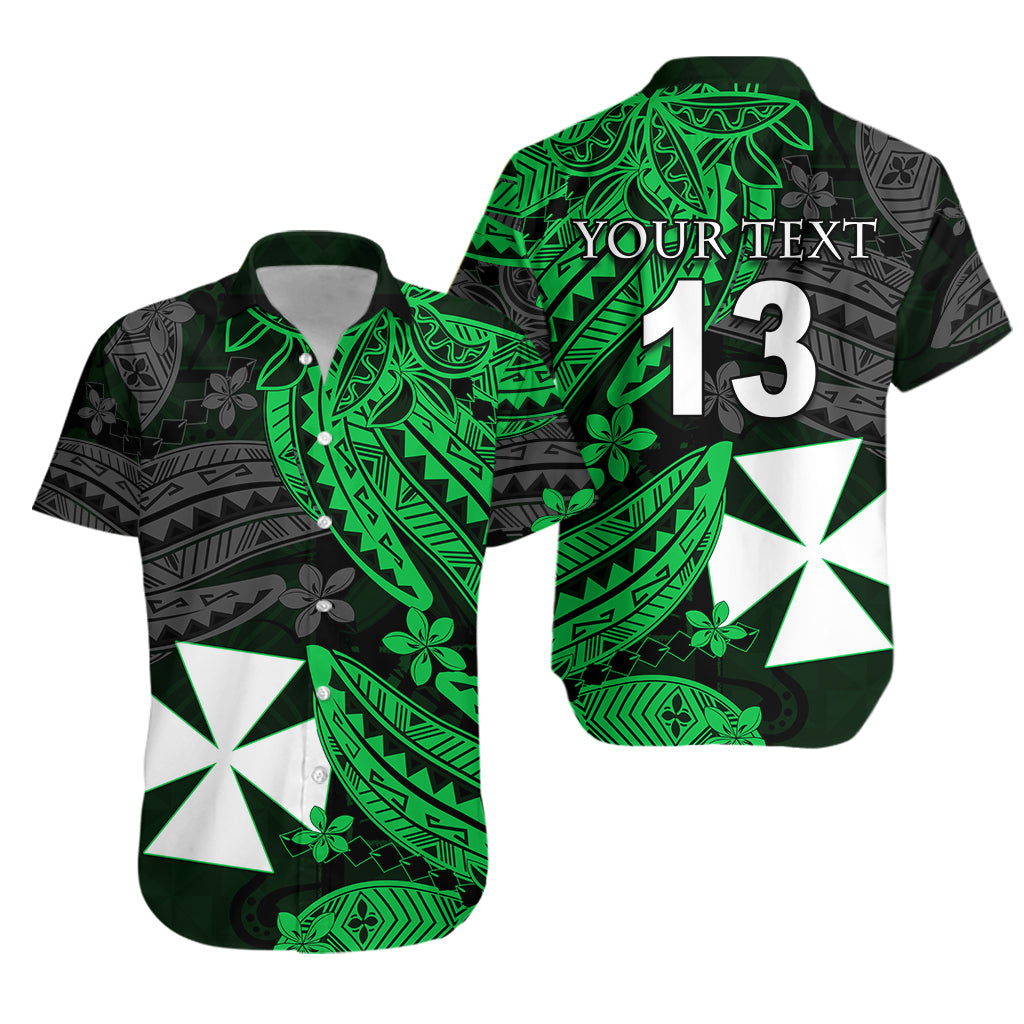 (Custom Text and Number) Wallis and Futuna Hawaiian Shirt Enjoy Polynesian Flowers Version Green LT13 Unisex Green - Polynesian Pride