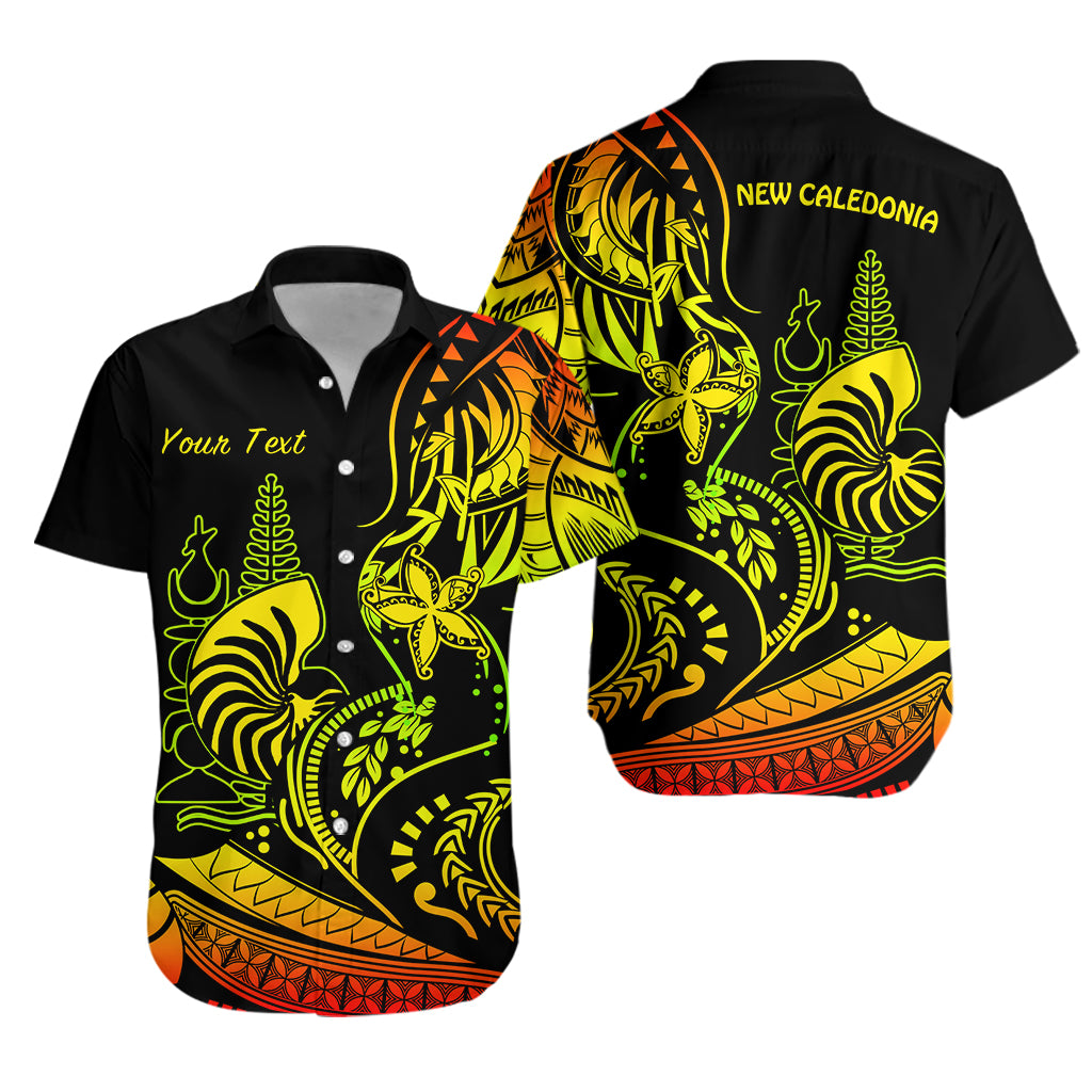 Custom Matching Hawaiian Shirt and Dress Vanuatu New Caledonia Emblem Nautilus Shell Version Reggae LT13 - Polynesian Pride