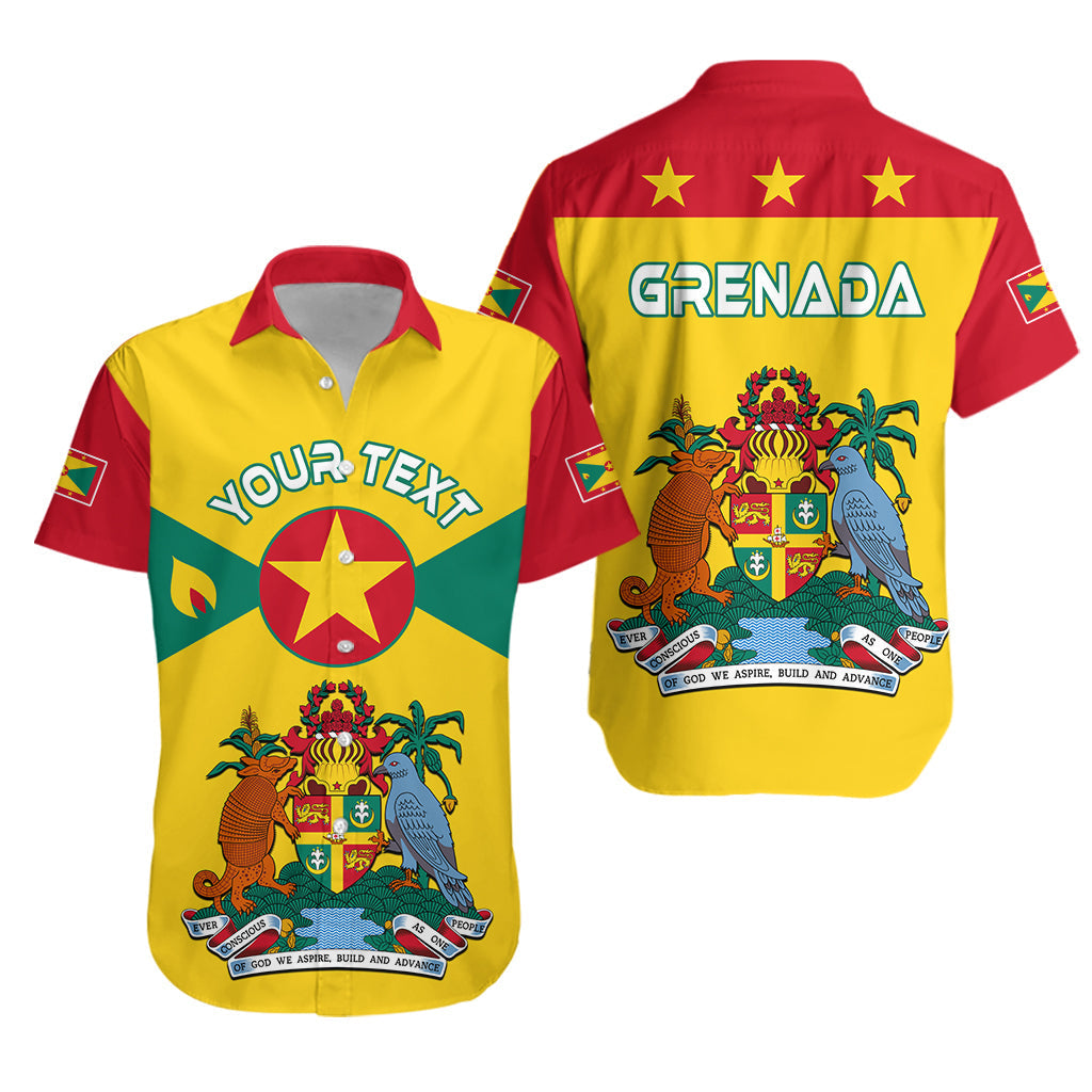 (Custom Personalised) Grenada Hawaiian Shirt Power Grenada Mix Coat Of Arms LT13 Unisex Art - Polynesian Pride