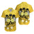 Hawaii Skull Matching Dress and Hawaiian Shirt Mysterious Polynesia and Yellow Flowers LT13 - Polynesian Pride