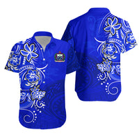 Samoa Matching Dress and Hawaiian Shirt Be Unique Blue LT13 - Polynesian Pride