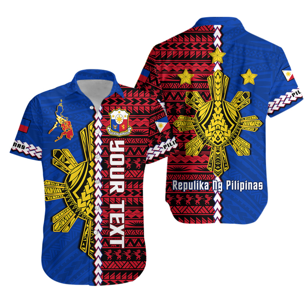 Custom Philippines Matching Dress and Hawaiian Shirt Pilipinas Sun Mix Polynesian Pattern LT14 - Polynesian Pride