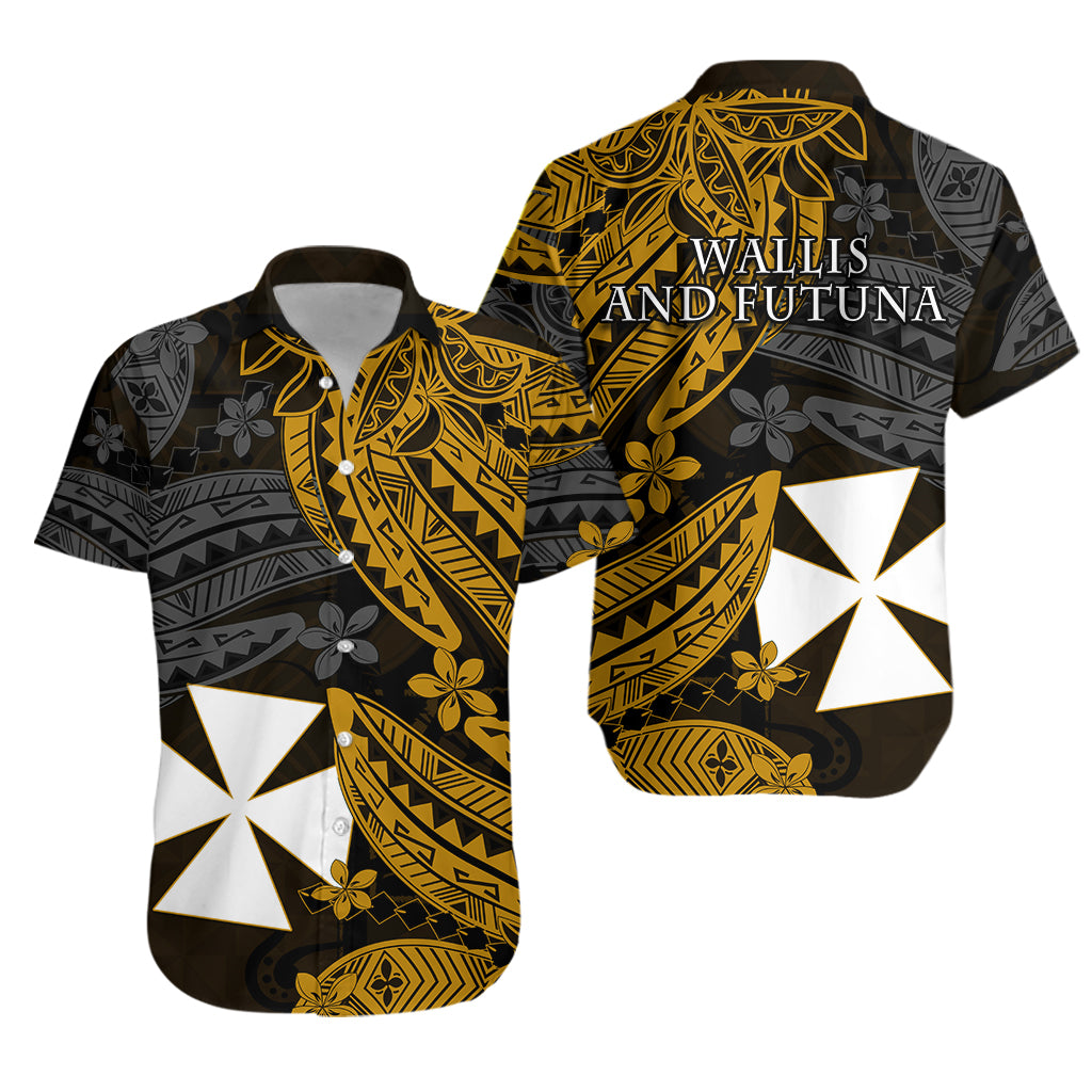 Wallis and Futuna Hawaiian Shirt Enjoy Polynesian Flowers Version Gold LT13 Unisex Gold - Polynesian Pride