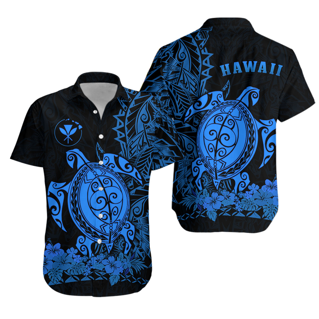 Hawaii Polynesian Hawaiian Shirt Blue Sea Turtles Hawaiian LT13 Unisex Blue - Polynesian Pride