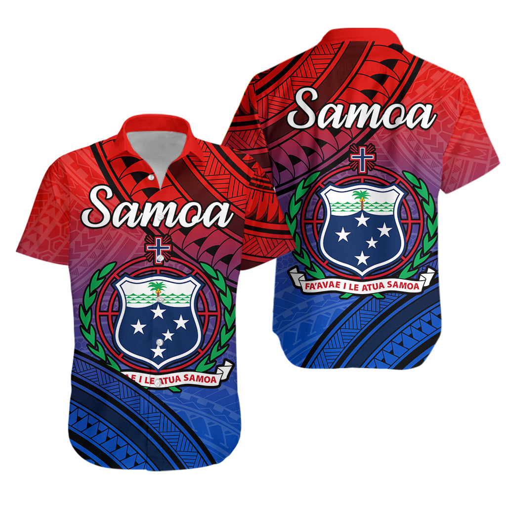 Samoa Hawaiian Shirt Style Gradient Sporty Original LT13 Unisex Gradient - Polynesian Pride