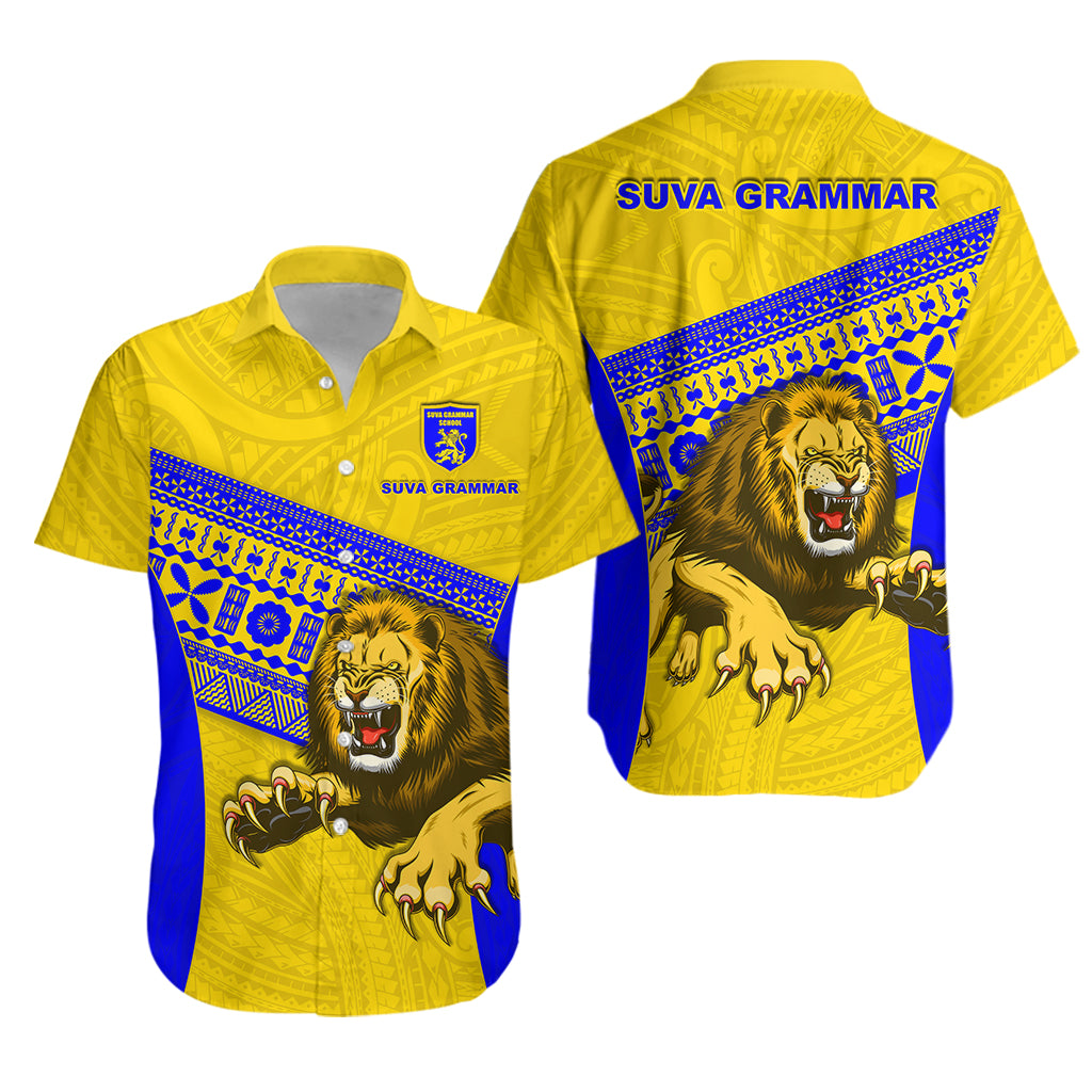 Suva Grammar Fashion Hawaiian Shirt Fiji School Version Lion Gold LT13 Unisex Gold - Polynesian Pride